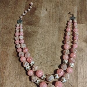 Chic Pink Beaded Necklace